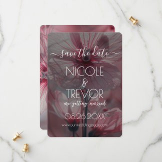 独自の花を作成 – ピンクの半透明の花 セーブザデート