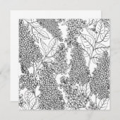 独自の花を薄紫 ノートカード (正面/裏面)