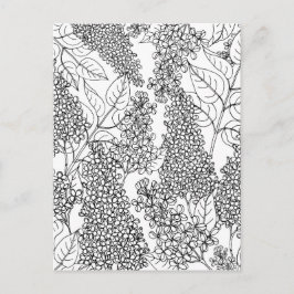 独自の花を薄紫 ポストカード