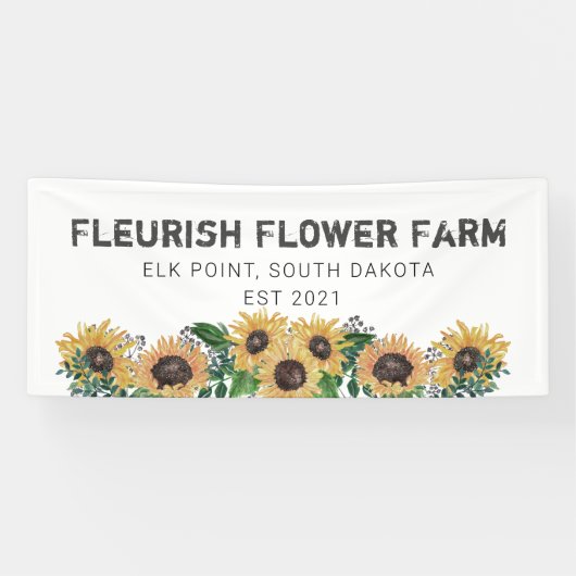 独自の花畑を作成する 横断幕 (横)