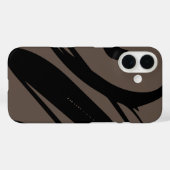 独自の茶色とスタイリッシュ黒モダン色を作成する Case-Mate iPhoneケース (裏面 (横))