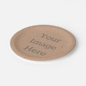 独自の茶色のクラフト素朴使い捨てを作成 ペーパープレート (アングル)