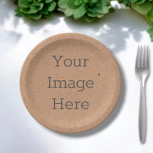 独自の茶色のクラフト素朴使い捨てを作成