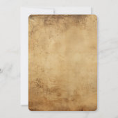 独自の茶色のセピアヴィンテージ素朴紙 招待状 (裏面)