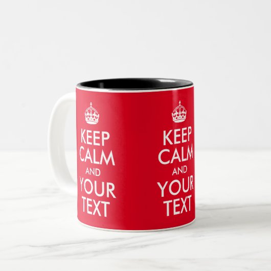 独自の落ち着保いたテキストの作成 ツートーンマグカップ (正面左)