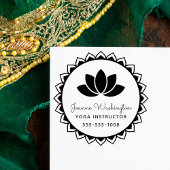 独自の蓮の花ヨガを作成 ラバースタンプ