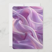 独自の薄紫紫の絹を作成 招待状 (裏面)