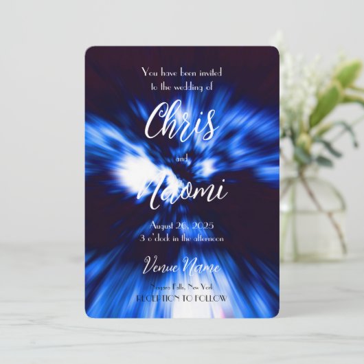 独自の藍色の光線を作成する 招待状 (スタンド正面)