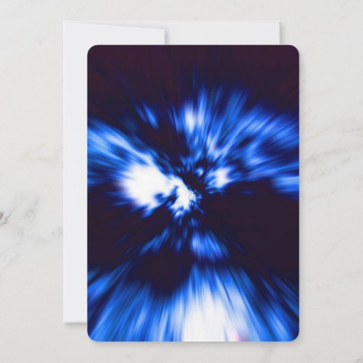 独自の藍色の光線を作成する 招待状 (裏面)