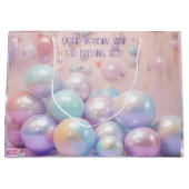 独自の虹のクリスマスオーナメントを作成 ラージペーパーバッグ (正面)