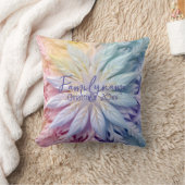 独自の虹のクリスマススノーフレークを作成 クッション (ブランケット)