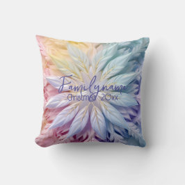 独自の虹のクリスマススノーフレークを作成 クッション