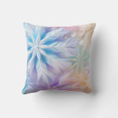 独自の虹のクリスマススノーフレークを作成 クッション (裏面)