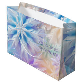 独自の虹のクリスマススノーフレークを作成 ラージペーパーバッグ