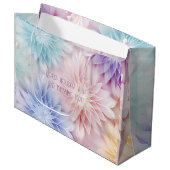 独自の虹のクリスマスフラワーを作成 ラージペーパーバッグ (正面アングル)