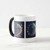 独自の虹の月を作成 モーフィングマグカップ (正面左)