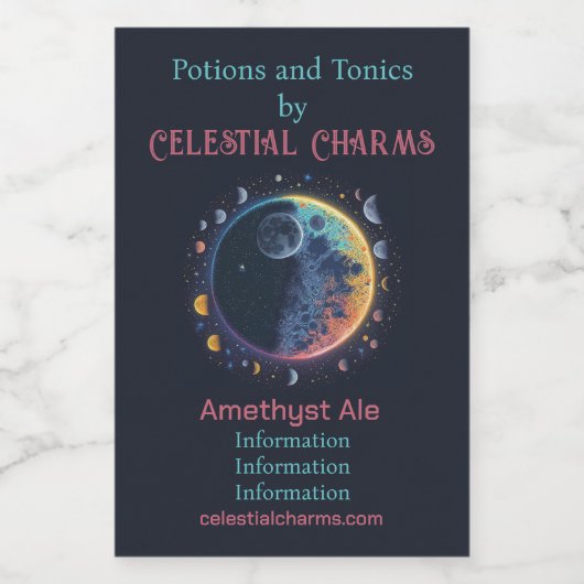 独自の虹の月を作成 ワインラベル (シングルラベル)