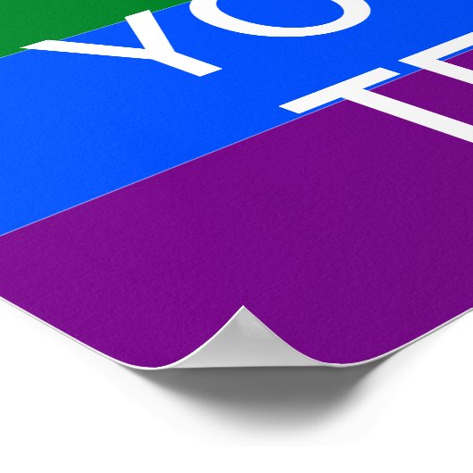 独自の虹の「CALM」ポスタ保ーを作成! ポスター (角)