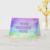 独自の虹をパーソナライズ カード (黄色い花)