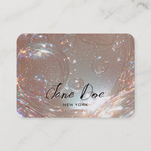 独自の虹色のカスタム泡を作成 名刺 (正面)