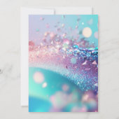 独自の虹色のピンクカスタムとシアンを作成 セーブザデート (裏面)