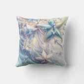 独自の虹色の星と真珠を作成 クッション (裏面)