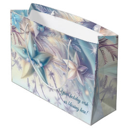 独自の虹色の星と真珠を作成 ラージペーパーバッグ