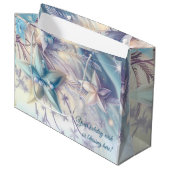 独自の虹色の星と真珠を作成 ラージペーパーバッグ (正面アングル)