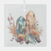 独自の虹色の結晶を作成する ガラスオーナメント (正面)