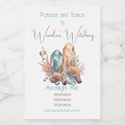 独自の虹色の結晶を作成する ワインラベル (シングルラベル)