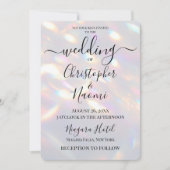 独自の虹色ライトを作成結婚する 招待状 (正面)