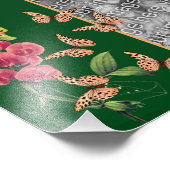 独自の蝶と花のフレームを作成8 x 10 フォトプリント (角)