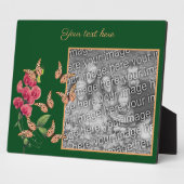 独自の蝶と花の写真を作成する フォトプラーク (側面)