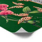 独自の蝶と花の写真を作成する ポスター (角)