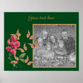 独自の蝶と花の写真を作成する ポスター (正面)