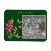 独自の蝶と花の写真を作成する マグネット (横)