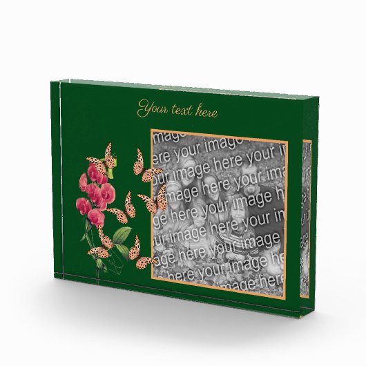 独自の蝶と花を作成する フォトブロック (右)