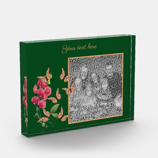 独自の蝶と花を作成する フォトブロック (左)