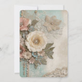 独自の装飾ヴィンテージ紙花を作成 招待状 (裏面)