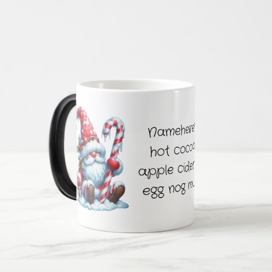 独自の西ペパーミントクリスマス格言を作成 モーフィングマグカップ (正面左)