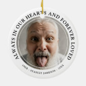 独自の記念写真と文字の献上品を作成 セラミックオーナメント (裏面)