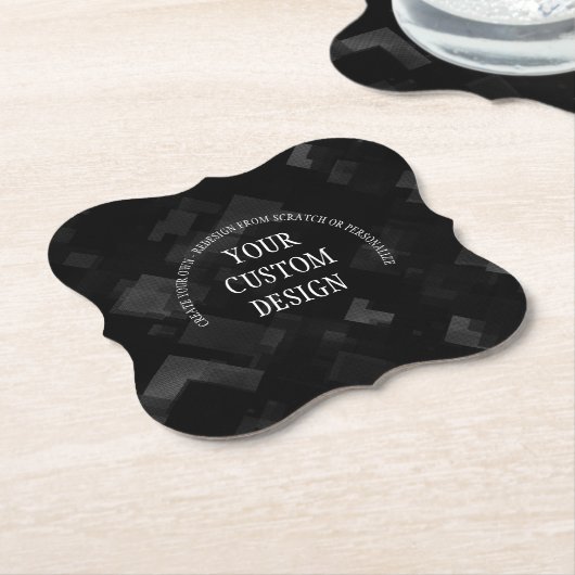 独自の設計されたカスタム ペーパーコースター (アングル)