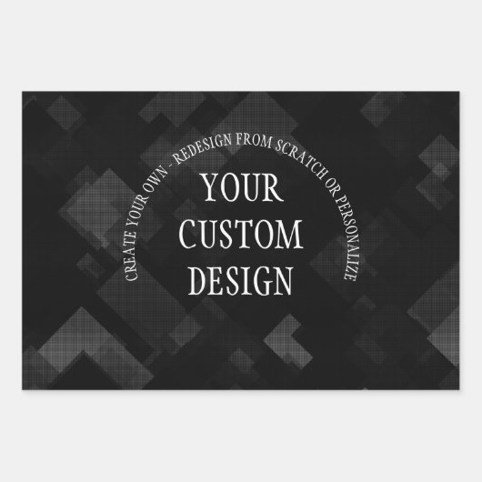 独自の設計されたカスタム ラッピングペーパーシート (正面)