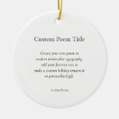 独自の詩を作カスタム成 セラミックオーナメント (正面)