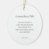 独自の詩を作カスタム成 セラミックオーナメント (左)