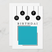独自の誕生日グリーティングカードの作成 招待状 (正面/裏面)