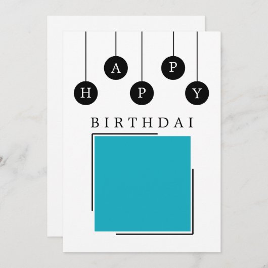 独自の誕生日グリーティングカードの作成 招待状 (正面/裏面)