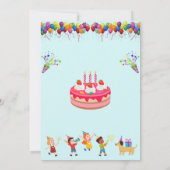 独自の誕生日パーティカラフル招待状の作成 招待状 (裏面)