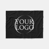 独自の誕生日ブラックのモダンエレガント作成 フリースブランケット (正面(横))