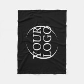 独自の誕生日ブラックのモダンエレガント作成 フリースブランケット (正面)